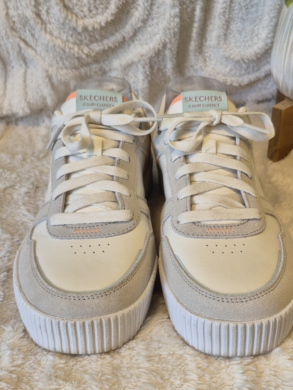 Skechers Court Classics Jade Sneakers Feline Instinct Animal Print Lace Up Sz 9 - Picture 6 of 14